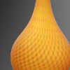 ..Yellow Longneck Vessel<br>Blown Glass, Sand-Blasted<br>31 x 10 x 7 inches...Sold
