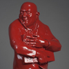 ..Red Dagda<br>Bronze<br>24 ½ x 11 ¾ x 6 ½ inches (Steel Base 44" tall)